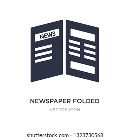newspaper folded icon on white background. Simple element illustration from UI concept. newspaper folded sign icon symbol design.