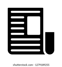 newspaper glyphs icon
