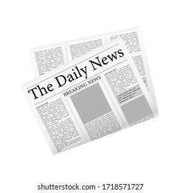 Newspaper, great design for any purposes. Vector editorial print layout. Newspaper template. Daily press empty paper journal vector mockup.