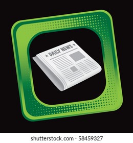 ícone da web inclinado verde do jornal