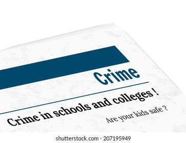 newspaper with grunge effect - crime, vector