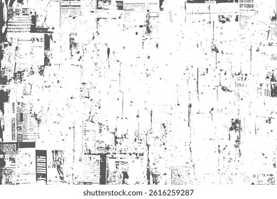 Newspaper grunge texture old dust and sketch background.