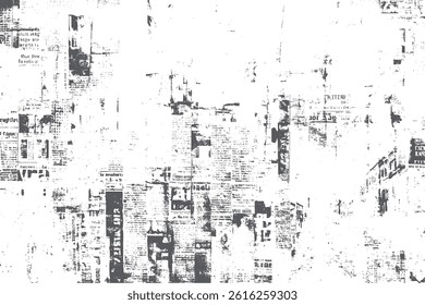 Newspaper grunge texture old dust and sketch background.