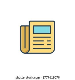 Newspaper headline vector icon symbol isolated on white background