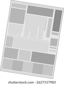 Manchetes de jornais Ilustração isolada de vetor