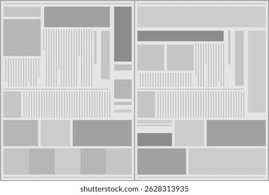 Manchetes de jornais Ilustração isolada de vetor