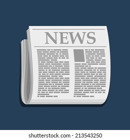 Newspaper Icon, Business Extra News. Vector Illustration