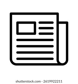newspaper icon color editable on white background