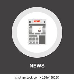 newspaper icon - daily newsletter - news icon - media publication -news article