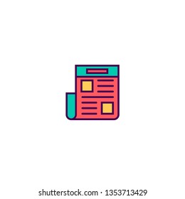 Newspaper icon design. Essential icon vector illustration