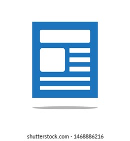 Newspaper icon design. Flat illustration of newspaper icon vector for web.