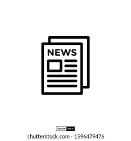 Newspaper icon, design inspiration vector template for interface and any purpose