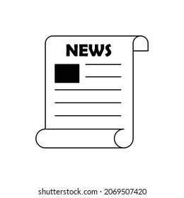 Newspaper icon design isolated on white background