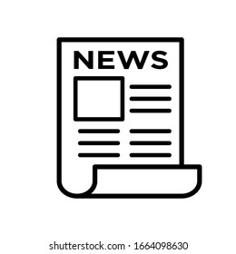 newspaper icon design vector template