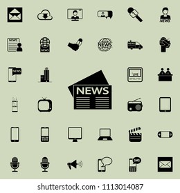 Newspaper icon. Detailed set of minimalistic icons. Premium graphic design. One of the collection icons for websites, web design, mobile app on colored background