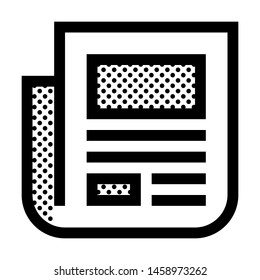 Newspaper Icon with Dots Style