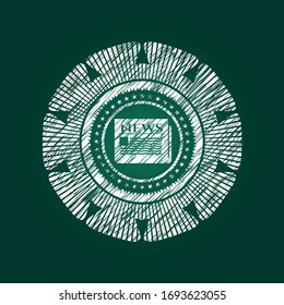 icono del periódico dibujado con textura de pizarra