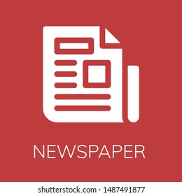  Newspaper icon. Editable  Newspaper icon for web or mobile.