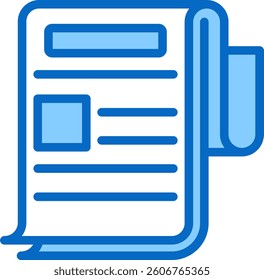 Newspaper Icon Element For Design