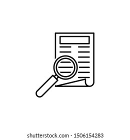 Newspaper icon. Element of news thin line icon