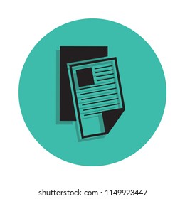 newspaper icon. Element of printing house for mobile concept and web apps icon. Thin line icon with shadow in badge for website design and development, app development