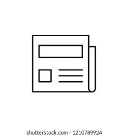 newspaper icon. Element of simple web icon. Thin line icon for website design and development, app development. Premium icon
