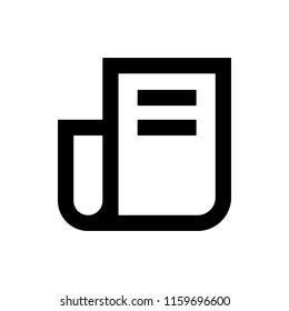 newspaper icon. Element of web icon for mobile concept and web apps. Thin line newspaper icon can be used for web and mobile