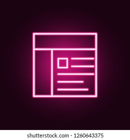 newspaper icon. Elements of web in neon style icons. Simple icon for websites, web design, mobile app, info graphics