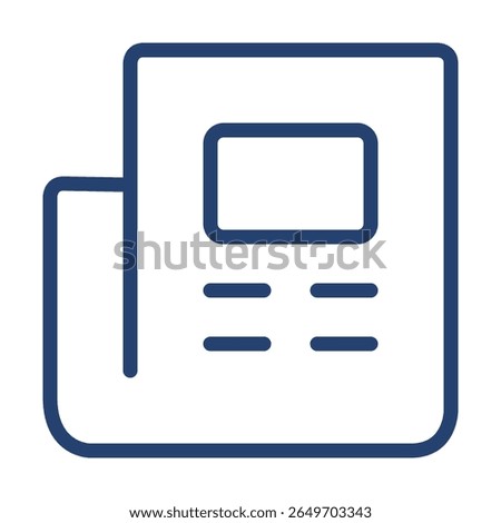 Newspaper icon flat illustration outline logo