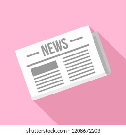 Newspaper icon. Flat illustration of newspaper vector icon for web design