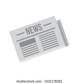 Newspaper icon. Flat illustration of newspaper vector icon for web design