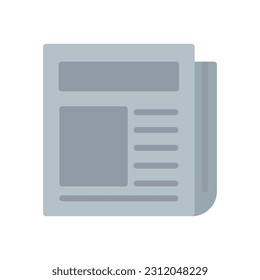 newspaper icon flat style vector