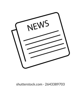 Newspaper icon flat. Vector Newspaper symbol.