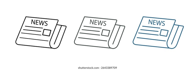 Newspaper icon flat. Vector Newspaper symbol.