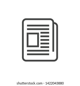 Newspaper icon graphic design template vector illustration