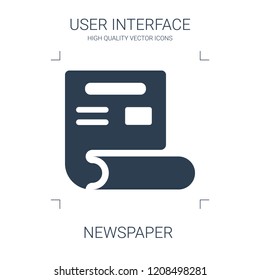 newspaper icon. high quality filled newspaper icon on white background. from user interface collection flat trendy vector newspaper symbol. use for web and mobile