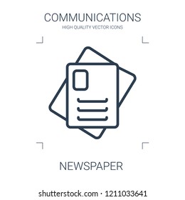 newspaper icon. high quality line newspaper icon on white background. from communications collection flat trendy vector newspaper symbol. use for web and mobile