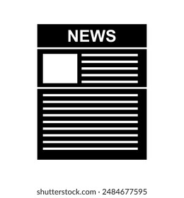 Zeitungssymbol in Vektorgrafik dargestellt