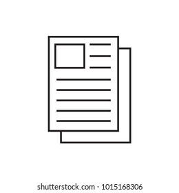 newspaper icon illustration isolated vector sign symbol