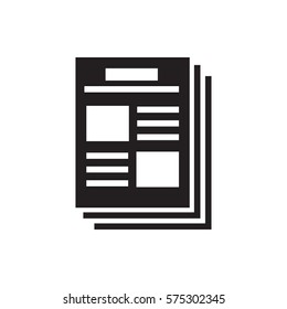 newspaper icon illustration isolated vector sign symbol