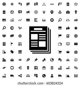 Newspaper icon illustration isolated vector sign symbol. marketing icons vector set.