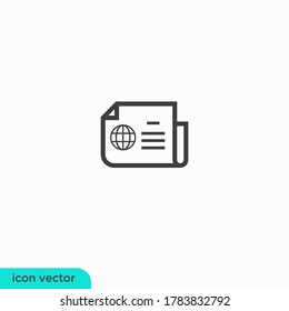 newspaper icon illustration logo template