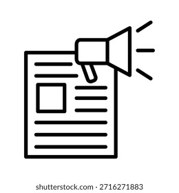 Ilustración de ícono de periódico Plantilla de diseño de Vector