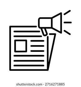 Newspaper icon illustration vector design template