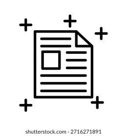 Ícone de jornal ilustração vetor modelo de design