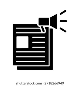 Ilustración de ícono de periódico Plantilla de diseño de Vector