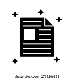 Ilustración de ícono de periódico Plantilla de diseño de Vector