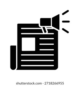 Ilustración de ícono de periódico Plantilla de diseño de Vector