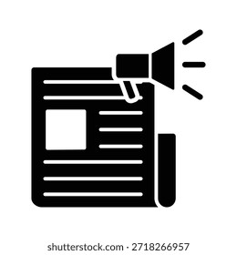 Ilustración de ícono de periódico Plantilla de diseño de Vector