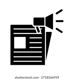 Ilustración de ícono de periódico Plantilla de diseño de Vector